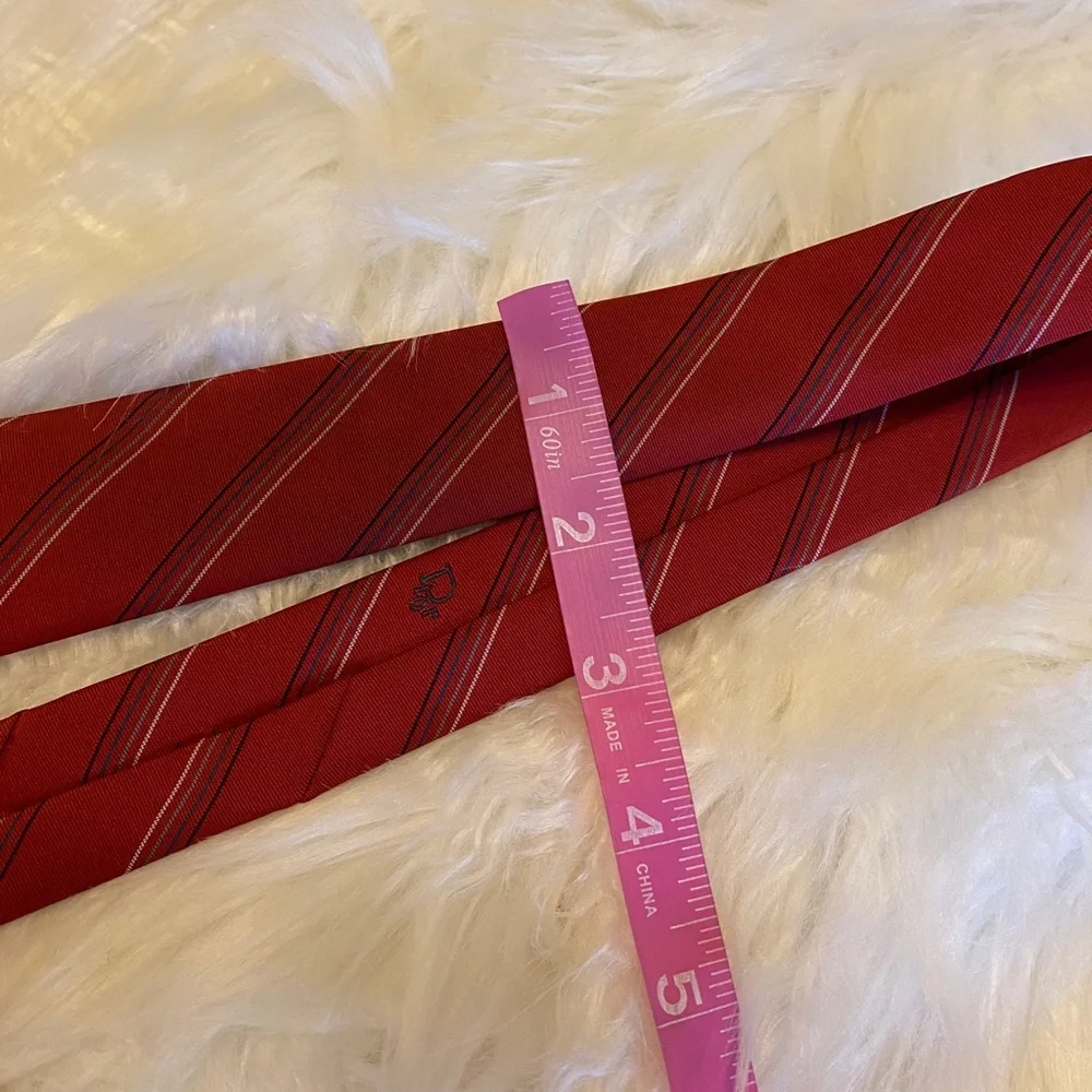 Dior vintage red Dior stripped tie